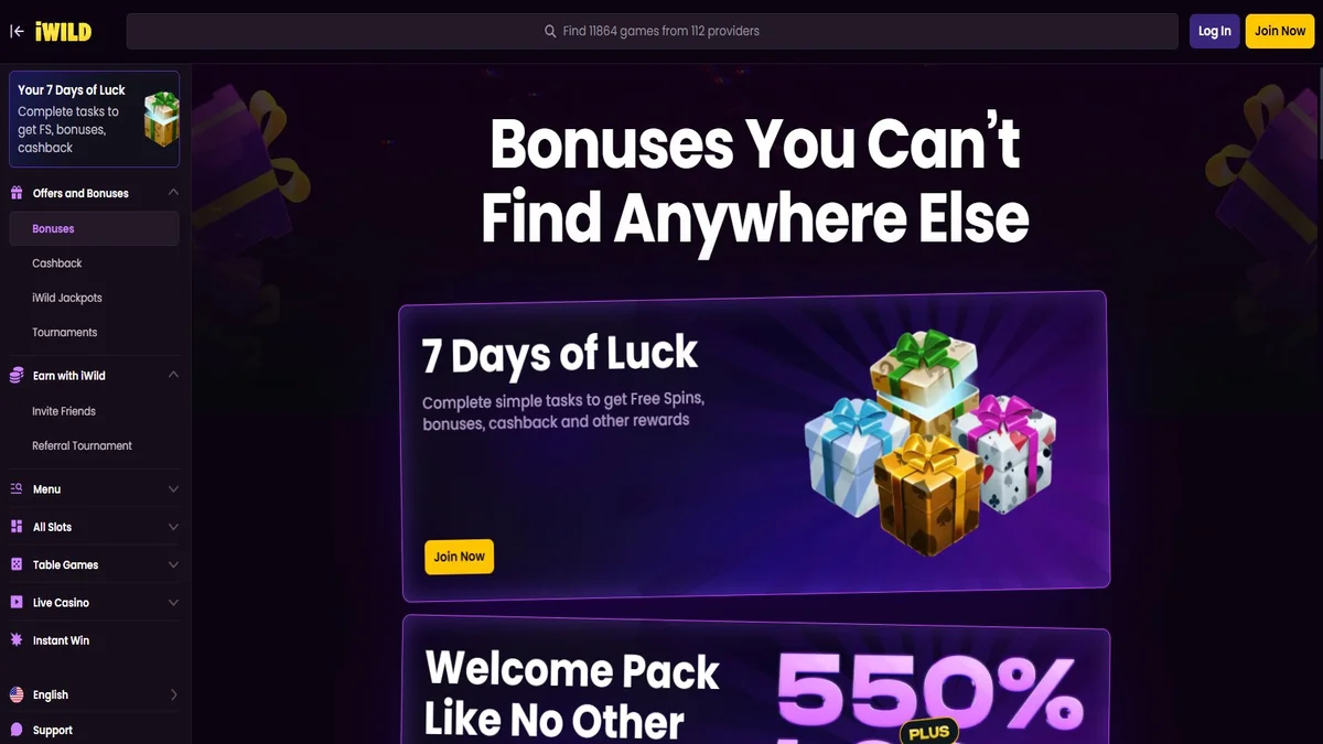 iWild Casino welcome bonus and promotions